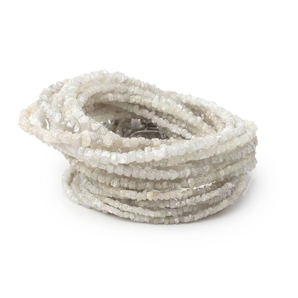 1 - 3mm Champagne Raw Diamond Cube Beads 15 inch 230 pieces - Beadsofcambay.com