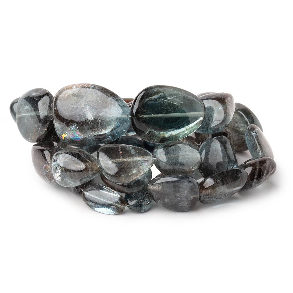 10 - 25mm Copper Moss Aquamarine Plain Nugget 23 inch 38 Beads AAA - Beadsofcambay.com