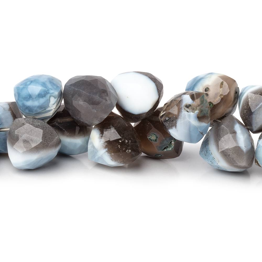 10x10-11x11mm Owyhee Natural Blue Opal faceted trillion beads 8 inch 36 pieces A - BeadsofCambay.com