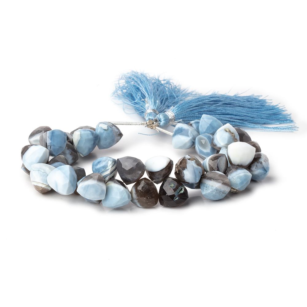 10x10-11x11mm Owyhee Natural Blue Opal faceted trillion beads 8 inch 36 pieces A - BeadsofCambay.com