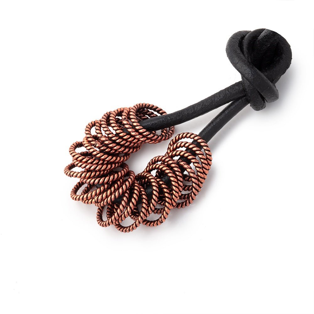 10mm Antiqued Copper Twisted Jump Ring Set of 25 pieces - Beadsofcambay.com