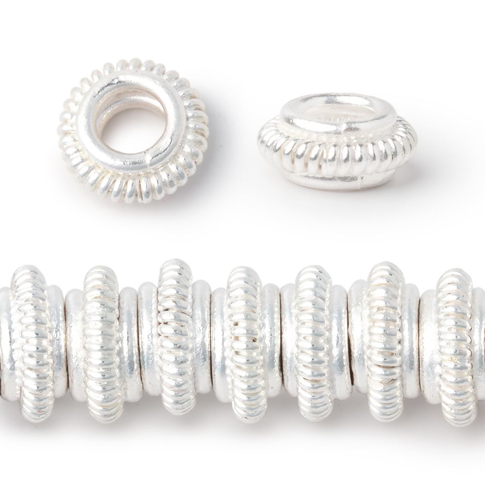 10mm Pinwheel Spacer with 4mm Large Hole 8 inch 43 Beads - Beadsofcambay.com