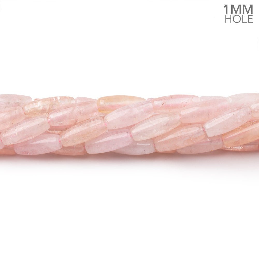 10x4mm Morganite Plain Rice Beads 16 inch 40 pieces 1mm Drill Hole - Beadsofcambay.com