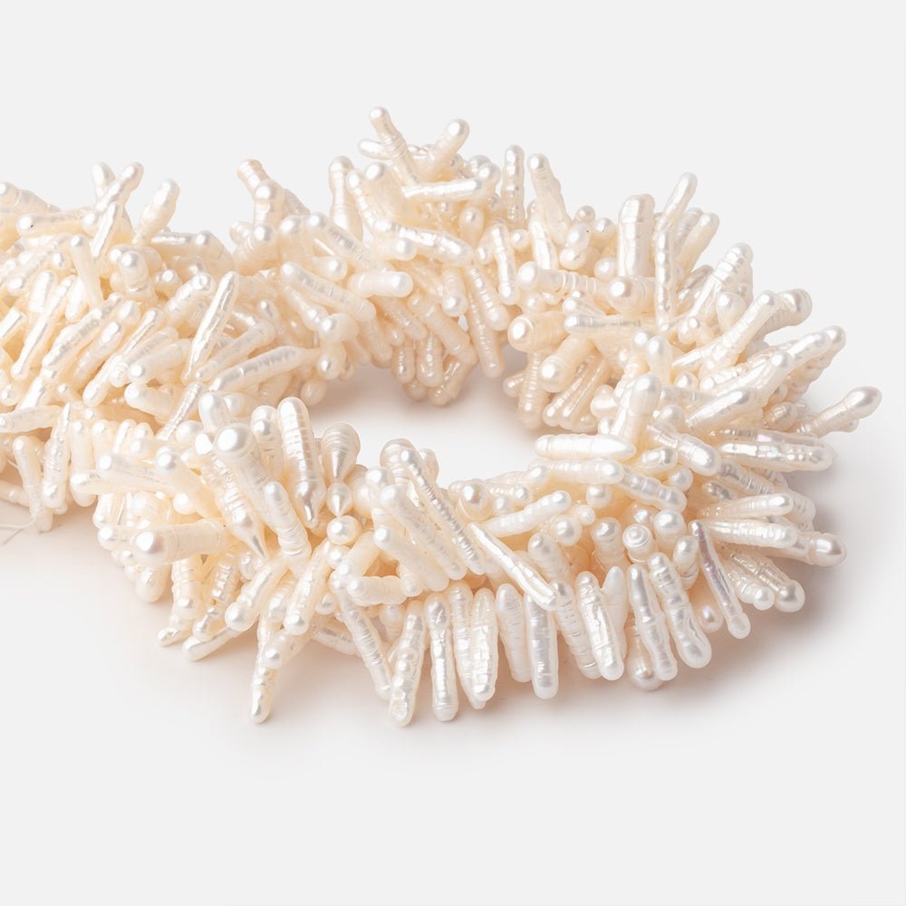 11 - 17mm Cream Top Drill Biwa Freshwater Pearls 16 inch 100 beads AAA - Beadsofcambay.com