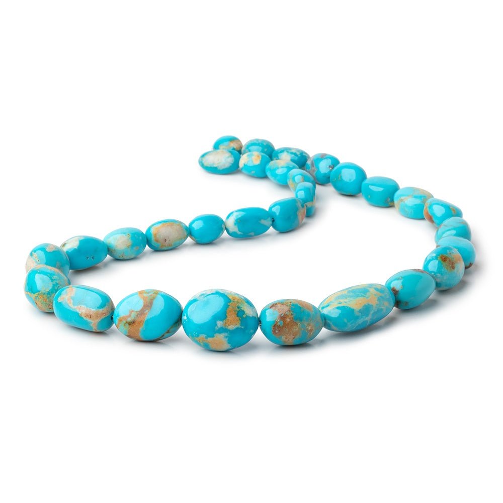 11 - 23mm Armenian Turquoise Plain Nugget Beads 20 inch 30 pieces AAA - Beadsofcambay.com