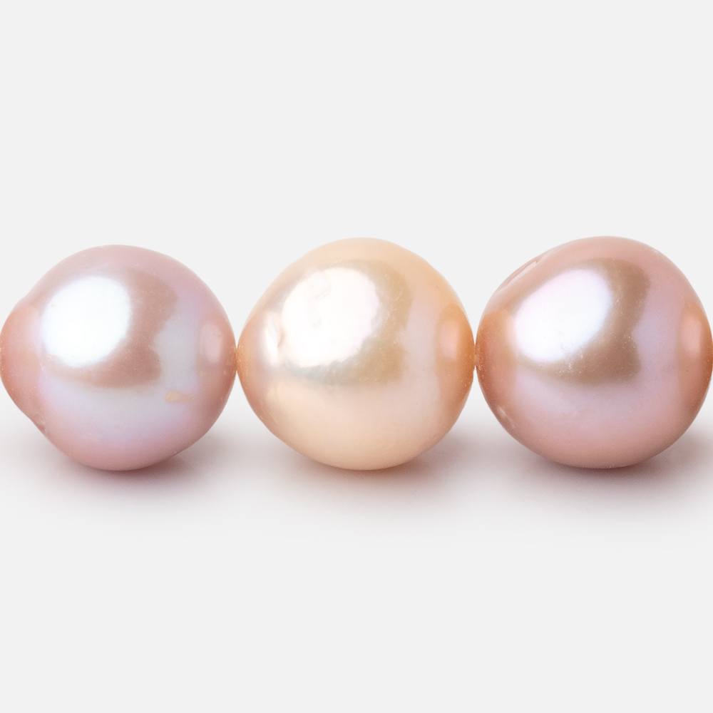11.5 - 13.5mm Multi Color Baroque Freshwater Pearls 16 inch 32 pieces - Beadsofcambay.com