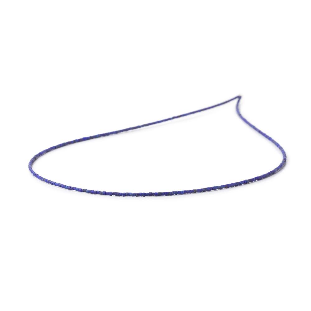 1mm Lapis Lazuli Micro-Plain Tube Beads 15 inches AA Grade - BeadsofCambay.com