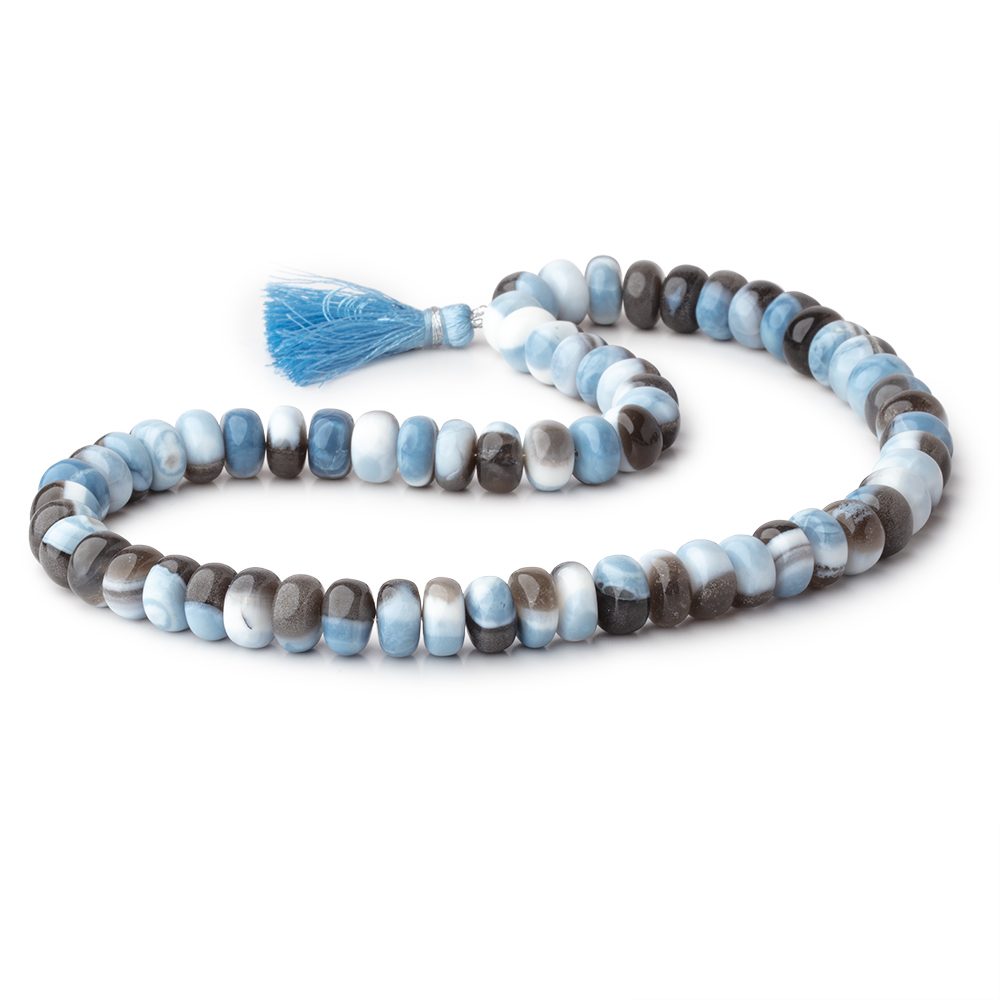 11mm Banded Owyhee Opal Plain Rondelle 17 inch 62 Beads - Beadsofcambay.com