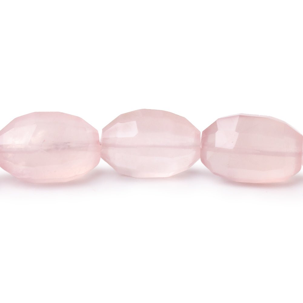 11x7 - 12x8mm Rose Quartz Faceted Oval Beads 7.5 inch 17 pieces - Beadsofcambay.com