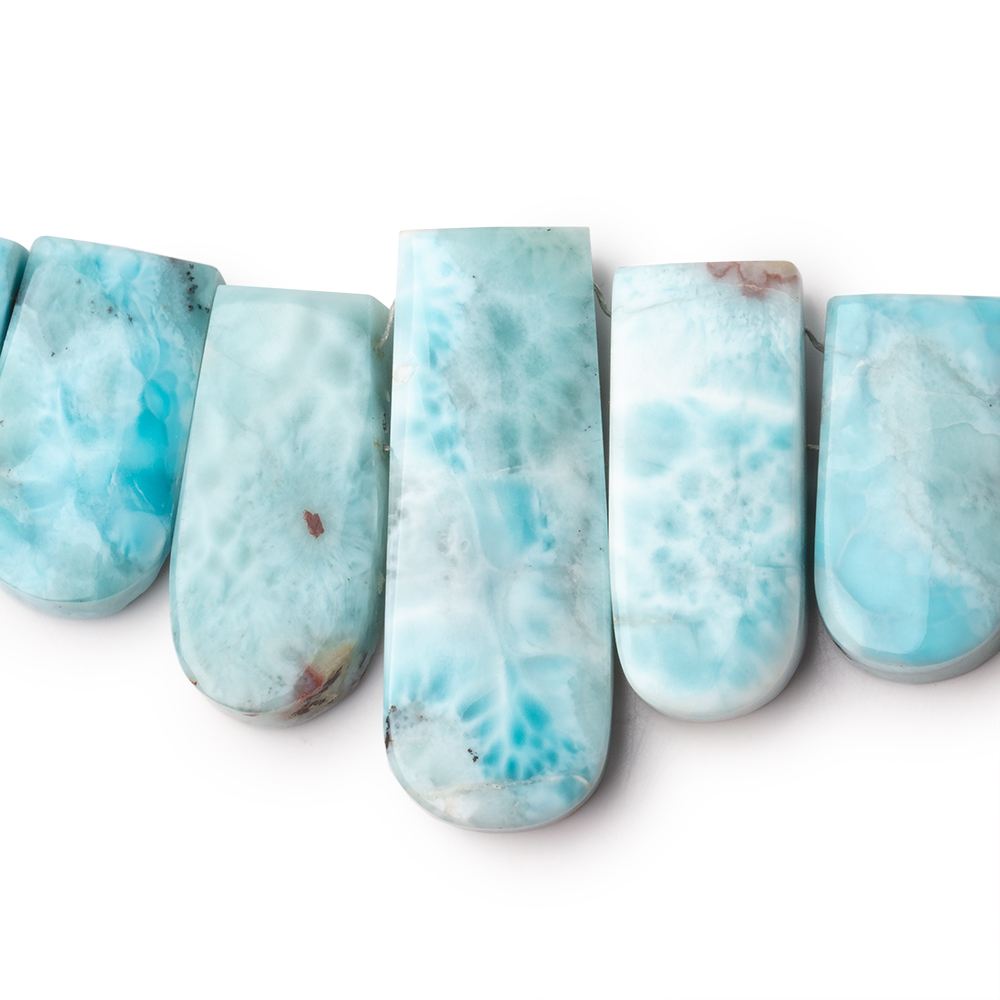 11x8 - 36x13mm Larimar Fancy Shape Collar 31 Beads - Beadsofcambay.com