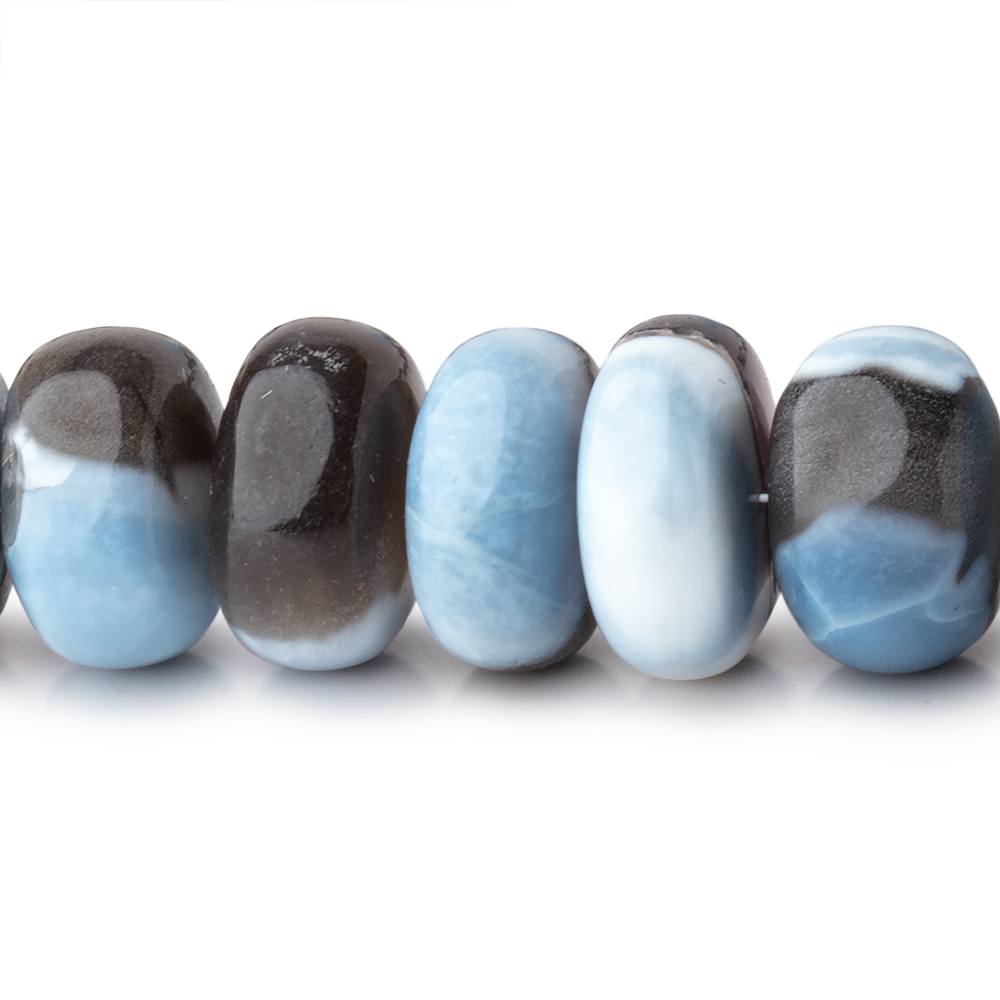12 - 14mm Banded Owyhee Opal Plain Rondelle 17 inch 54 Beads - Beadsofcambay.com