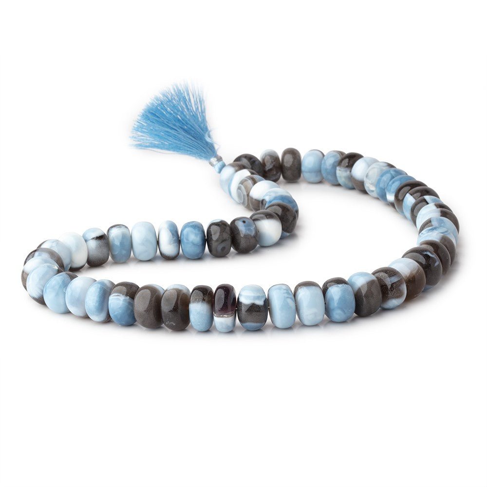 12 - 14mm Banded Owyhee Opal Plain Rondelle 17 inch 54 Beads - Beadsofcambay.com