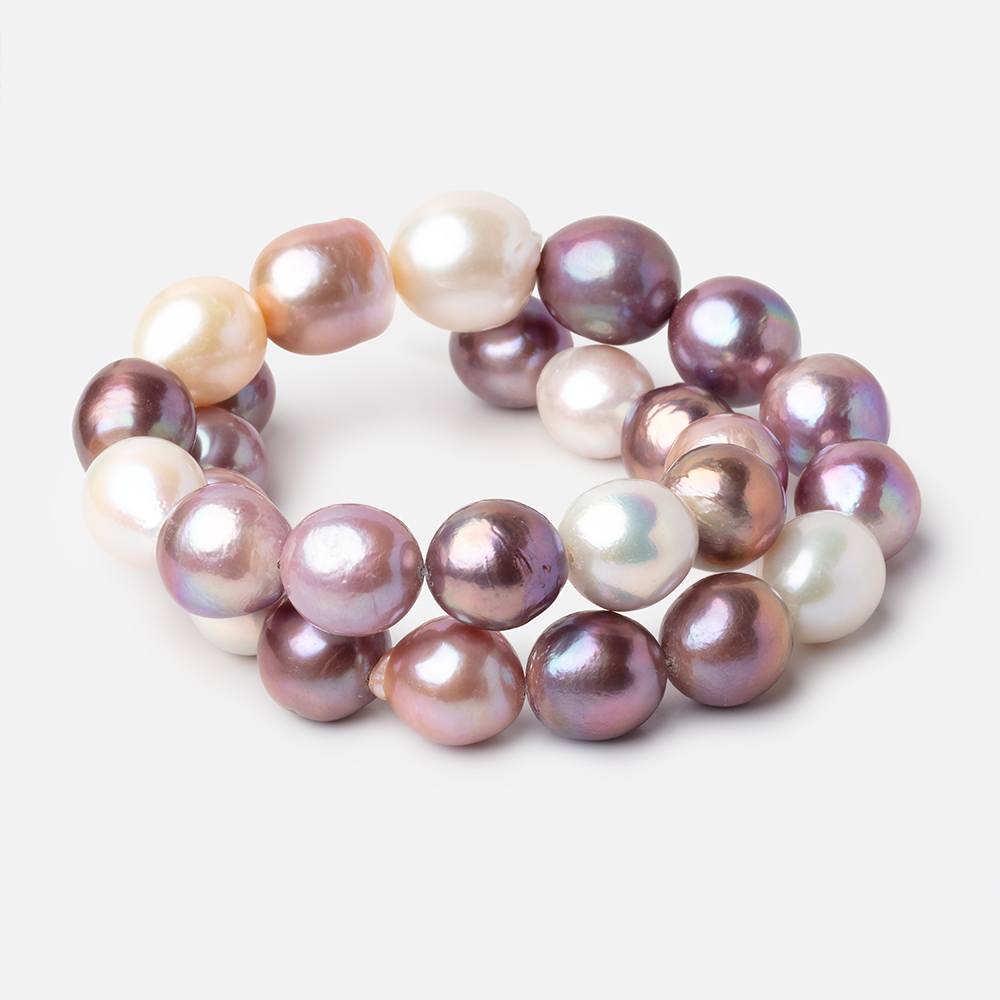 12 - 16mm Multi Color Baroque Freshwater Pearls 16 inch 27 pieces AA - Beadsofcambay.com