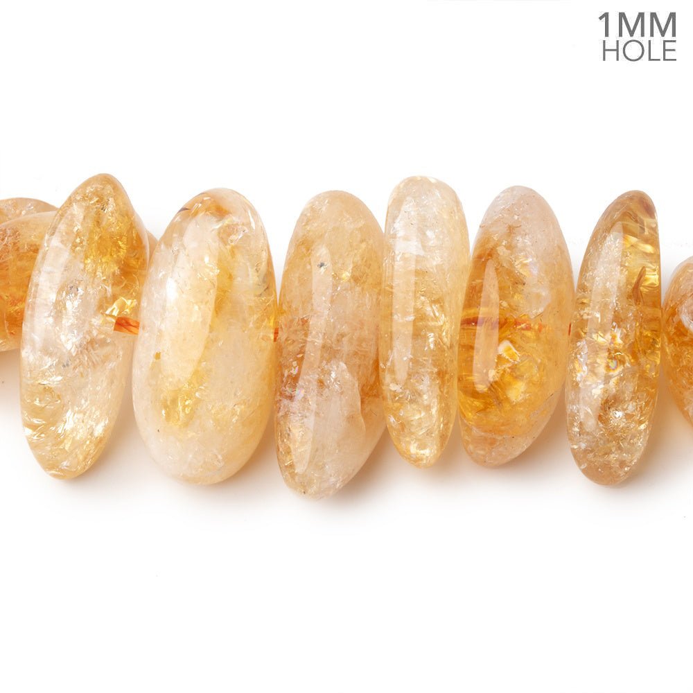 12 - 22mm Bi - Color Citrine Plain Nugget Beads 16 inch 51 pieces - Beadsofcambay.com