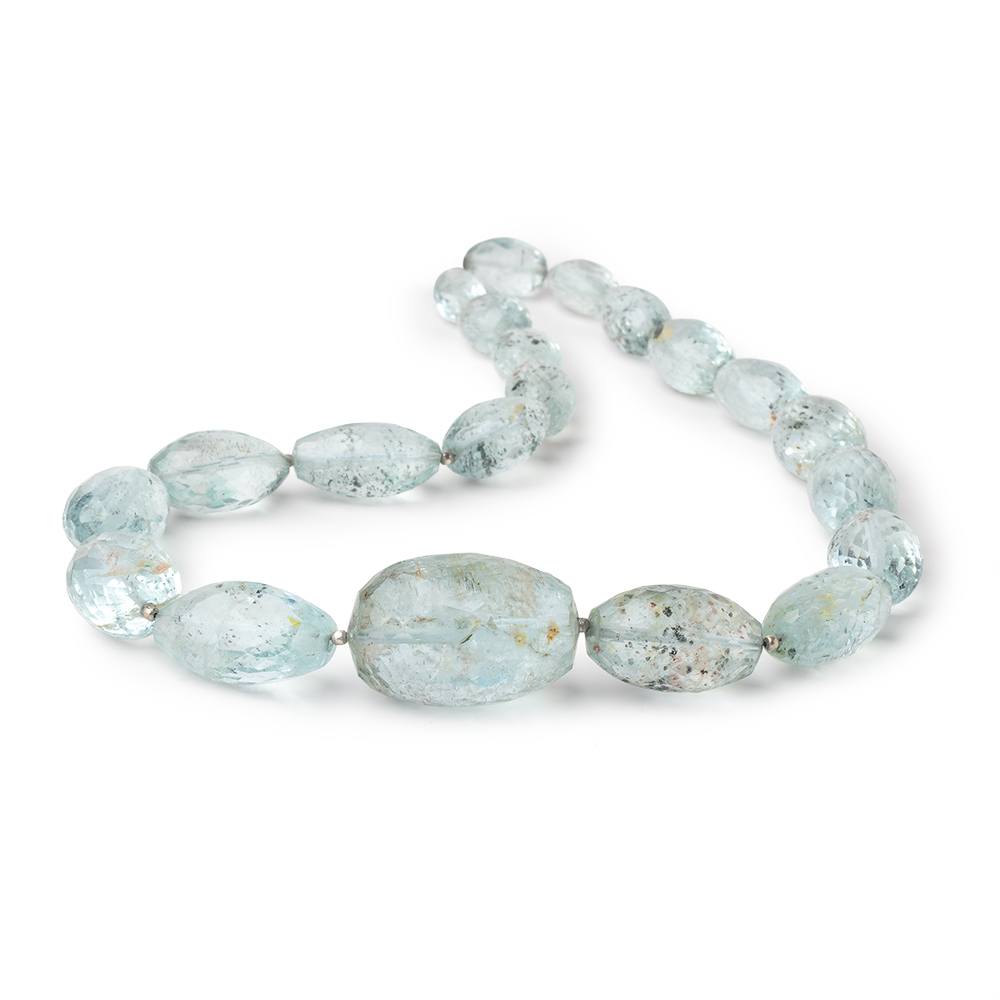 12x8-30x20mm Aquamarine Faceted Nugget Beads 18 inch 21 pieces AA - Beadsofcambay.com