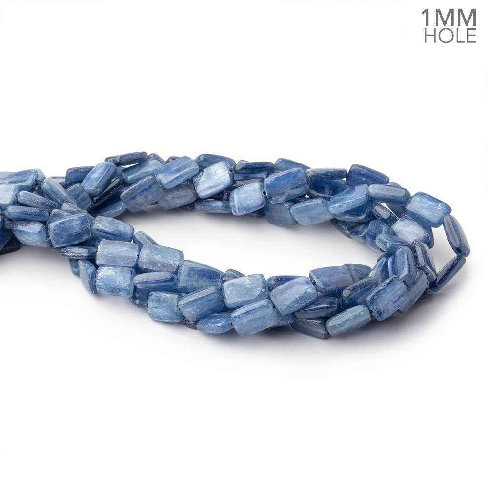 12x8mm Ceylon Blue Kyanite Plain Rectangle 16 inch 33 Beads 1mm Hole - Beadsofcambay.com