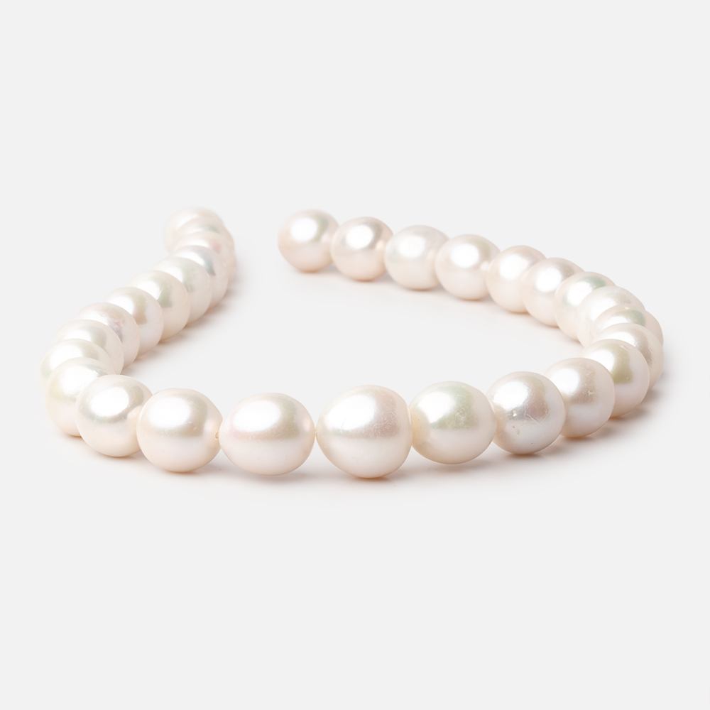 13 - 15mm Off White Baroque Freshwater Pearls 16.5 inch 29 pieces - Beadsofcambay.com