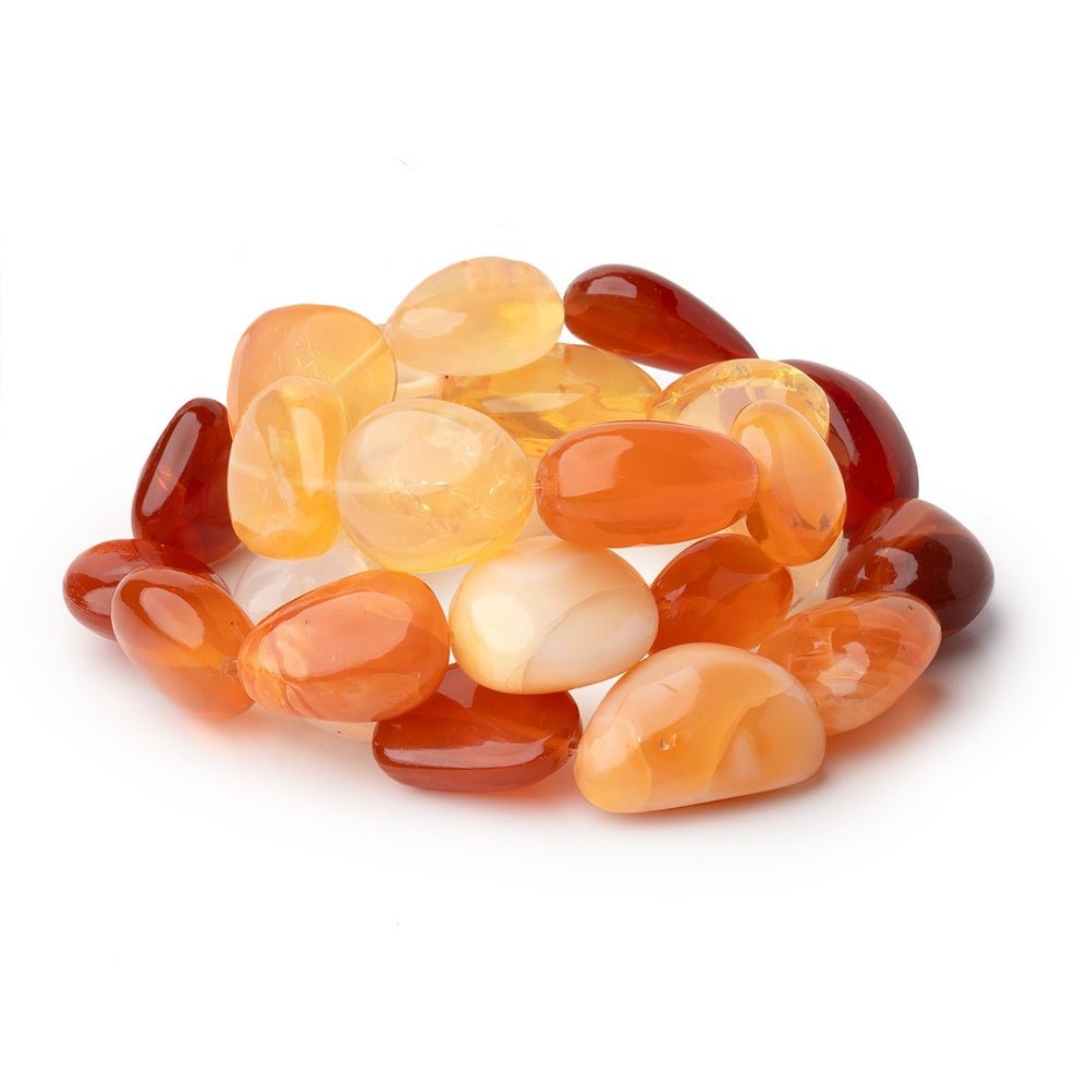 13 - 16mm Mexican Fire Opal Plain Nugget Beads 15 inch 25 pieces - Beadsofcambay.com