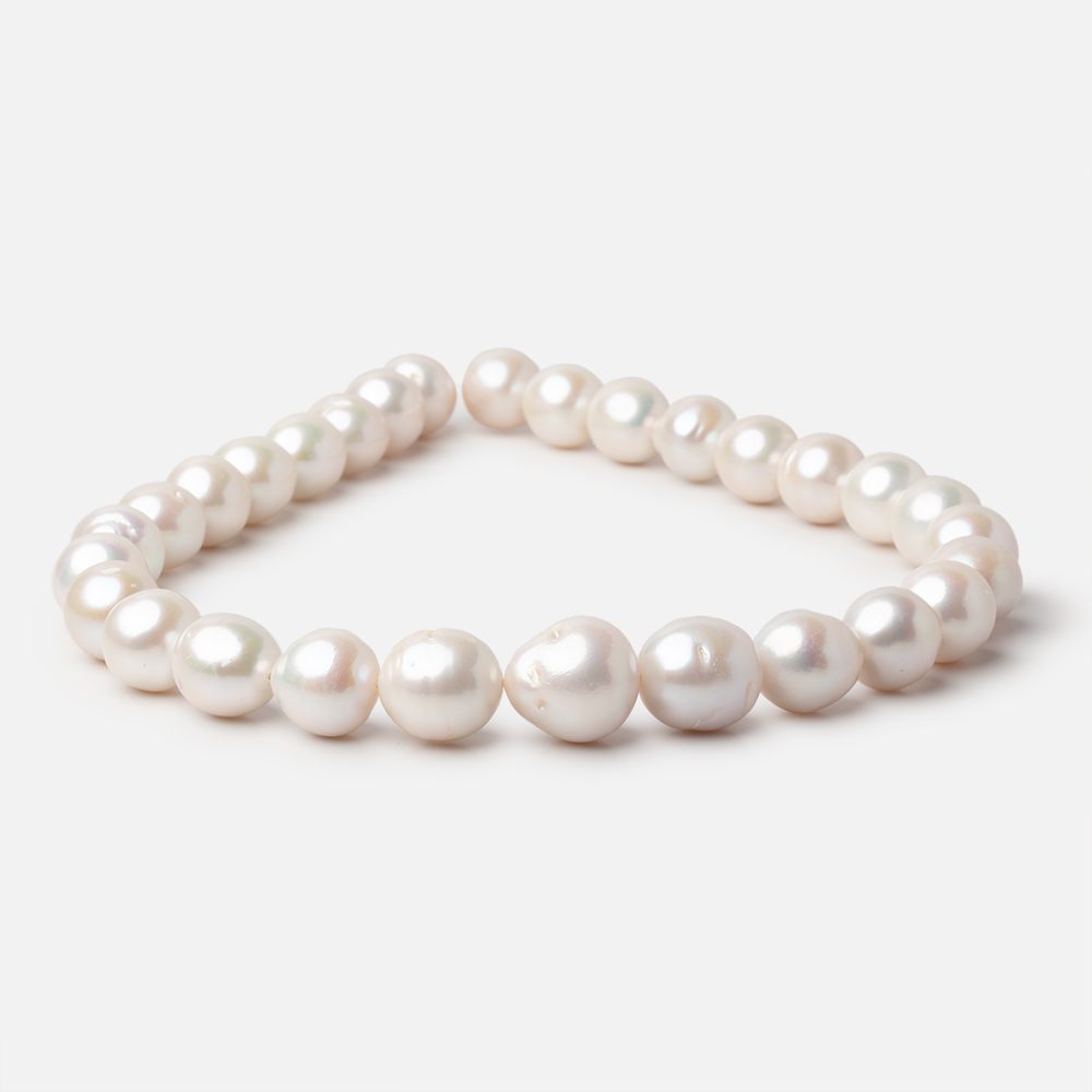 13 - 16mm Off White Baroque Freshwater Pearls 16 inch 29 pieces - Beadsofcambay.com