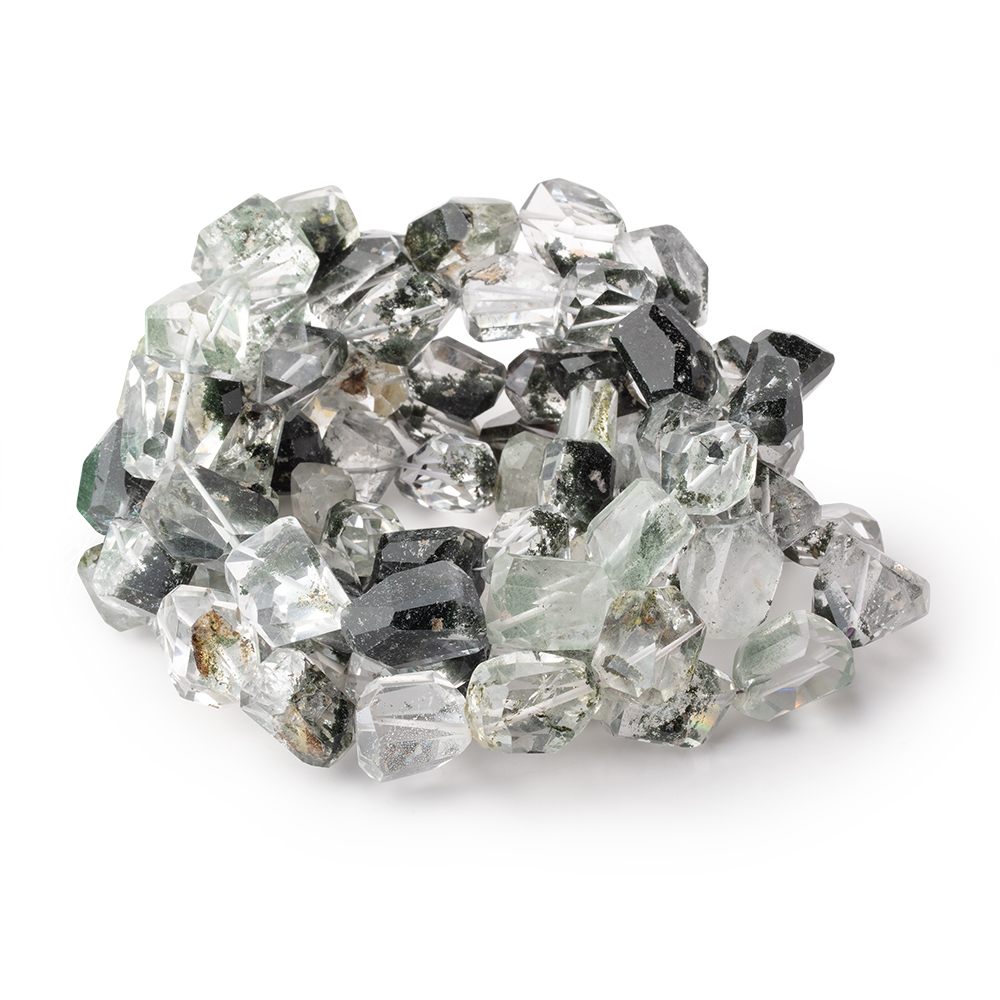 13-18mm Moss Quartz Faceted Nugget Beads 16 inch 28 pieces AA - Beadsofcambay.com