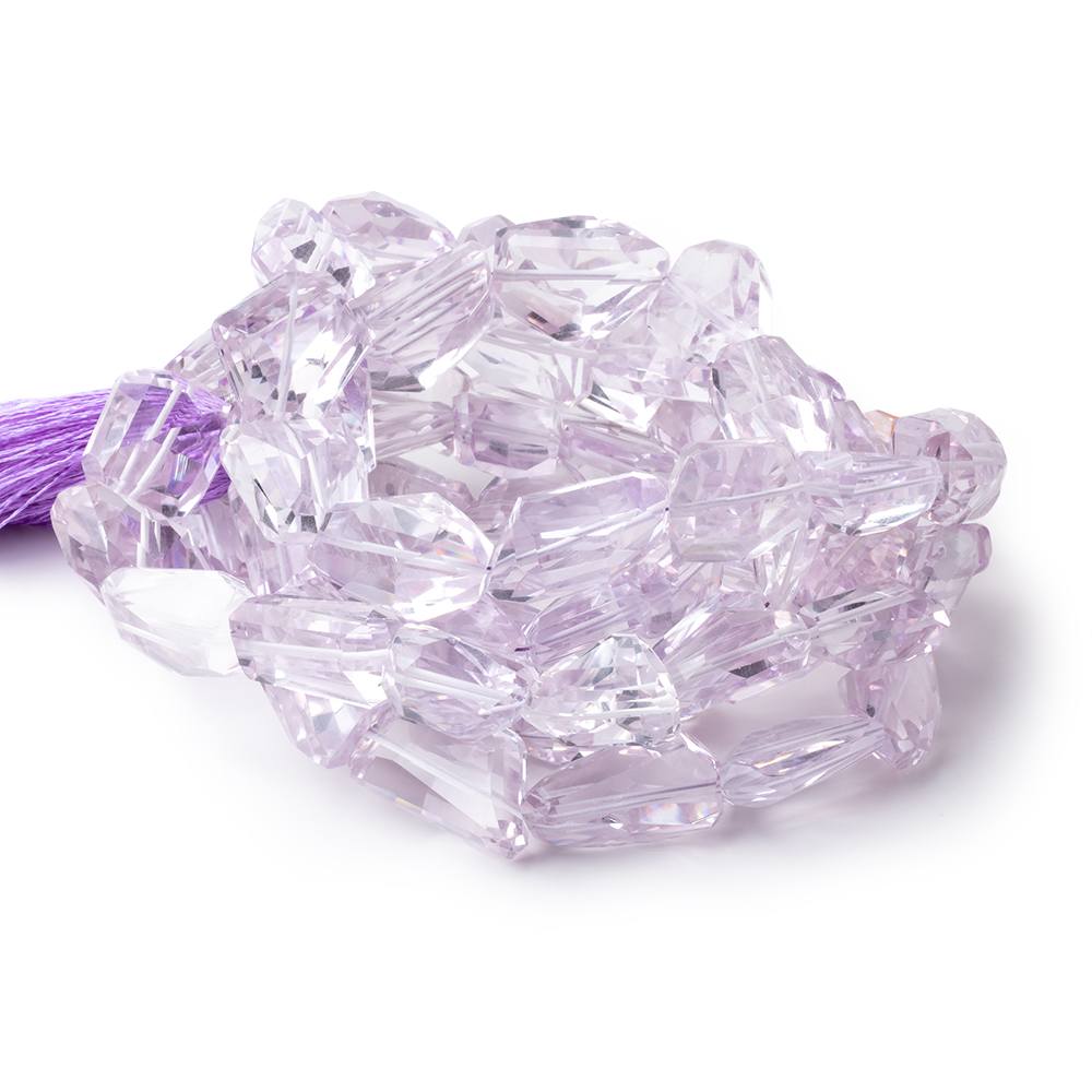 13 - 21mm Pink Amethyst Faceted Nugget Beads 15 inch 24 pieces - Beadsofcambay.com