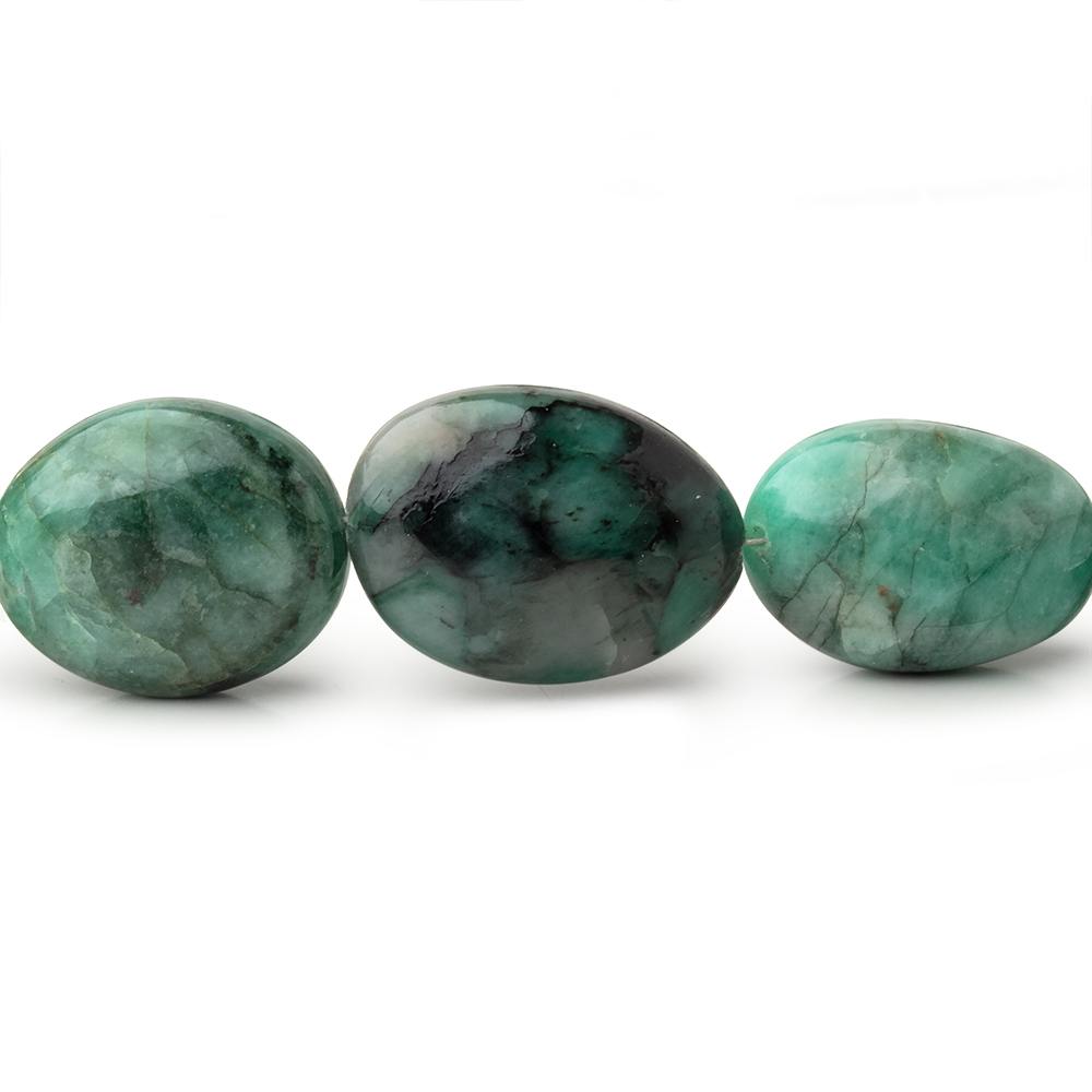 13x9 - 21x14mm Brazilian Emerald Plain Nugget 15 inch 23 Beads - Beadsofcambay.com