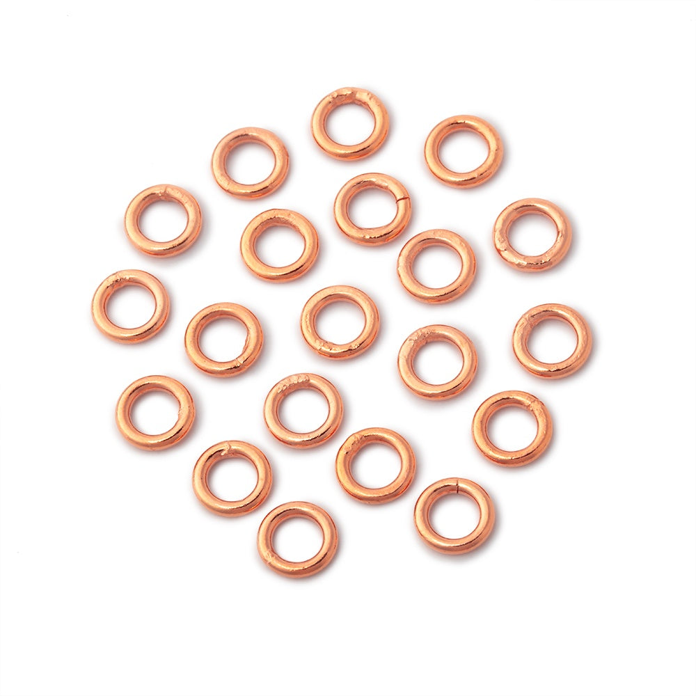 6mm Copper Closed Jump Ring Set of 50 pieces - BeadsofCambay.com