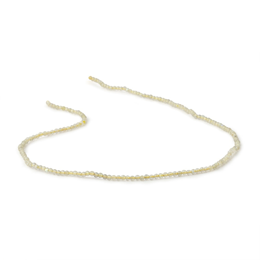 2mm Olive Labradorite Micro Faceted Round Beads 12.5 inch 170 pieces - BeadsofCambay.com