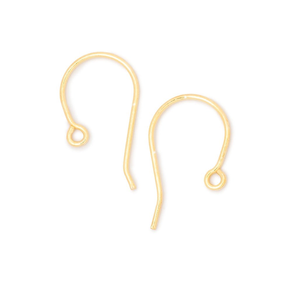 14mm French Hook Ear Wire 10 pieces - Beadsofcambay.com