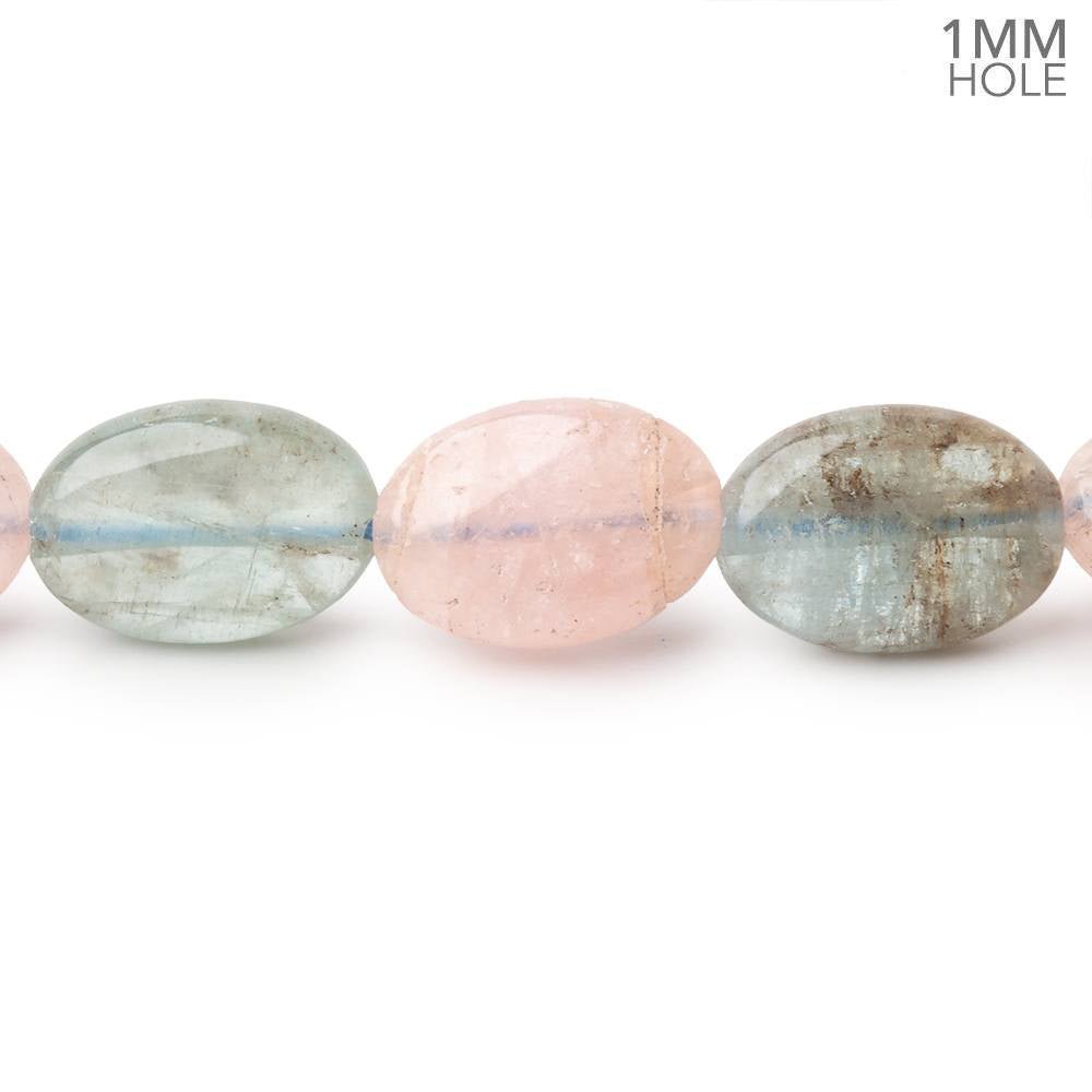 14x10mm Multi Color Beryl Plain Oval 16 inch 28 Beads 1mm Drill Hole - Beadsofcambay.com