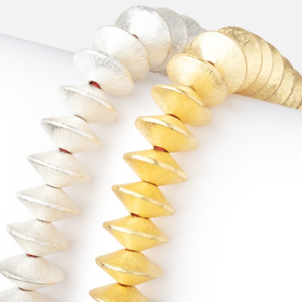 14x7mm Brushed Disc Beads - Beadsofcambay.com