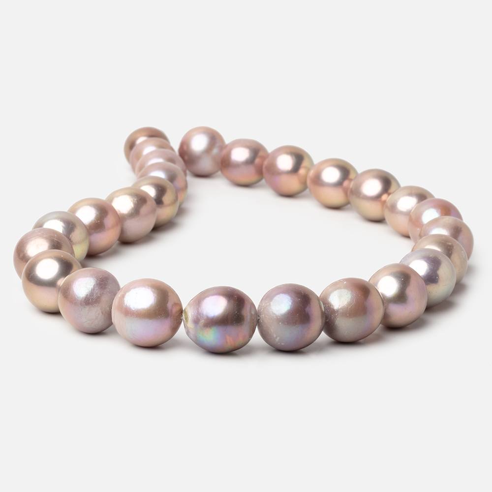 15-17mm Golden Pink Baroque Freshwater Pearls 16.5 inch 26 Beads - Beadsofcambay.com