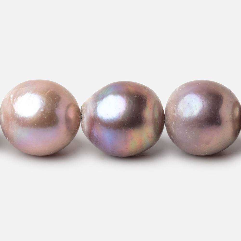 15-17mm Golden Pink Baroque Freshwater Pearls 16.5 inch 26 Beads - Beadsofcambay.com