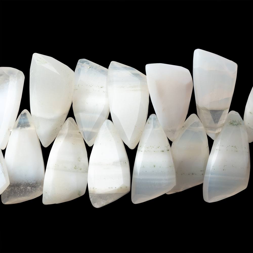 16 - 17mm Banded Agate Faceted Fancy Briolette 7.5 inch 46 Beads AA - Beadsofcambay.com