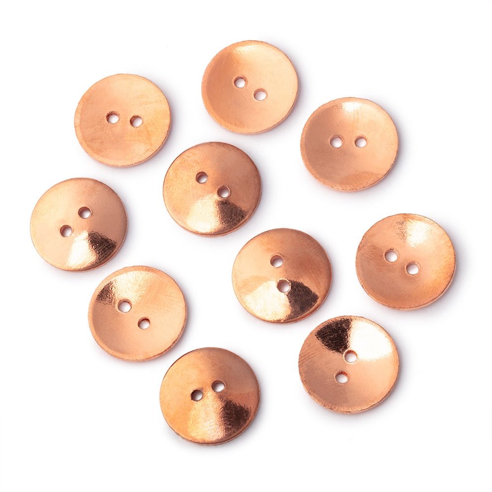 16mm Shiny Round Buttons Set of 10 - Beadsofcambay.com
