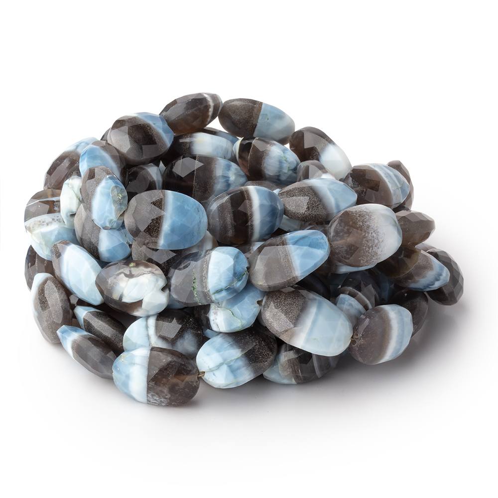 16x12 - 18x13mm Banded Owyhee Opal Faceted Oval 14 inch 21 Beads - Beadsofcambay.com