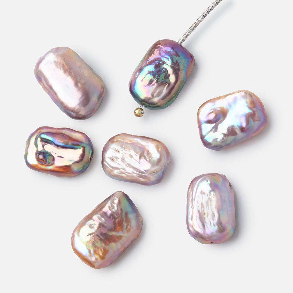 17-18mm Lilac Rectangle Freshwater Pearl Focal 1 Piece - Beadsofcambay.com