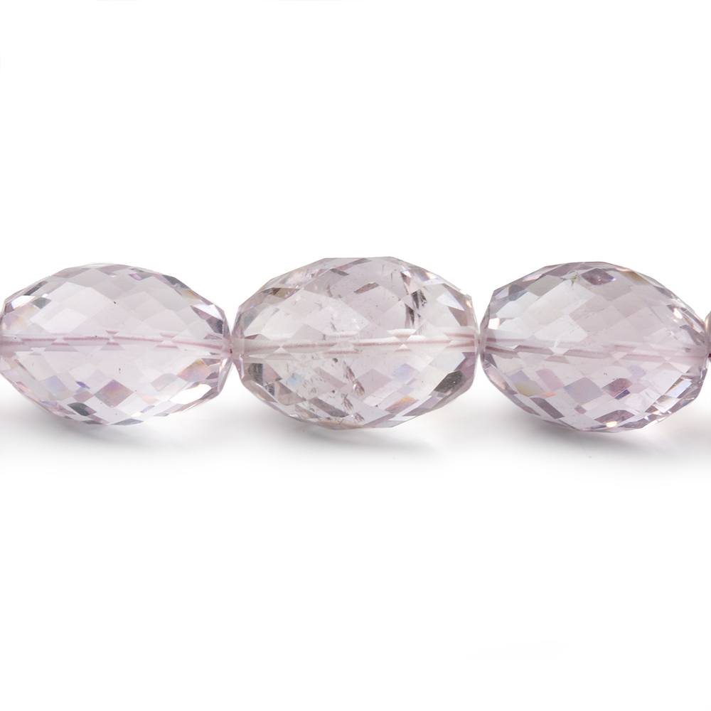 17x12 - 19x14mm Pink Amethyst Faceted Olive Beads 16 inch 24 pieces AA - Beadsofcambay.com