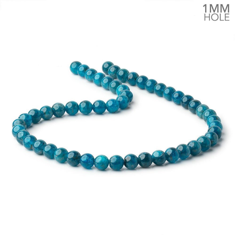 8mm Neon Apatite Plain Rounds 15.5 inch 51 beads A - BeadsofCambay.com