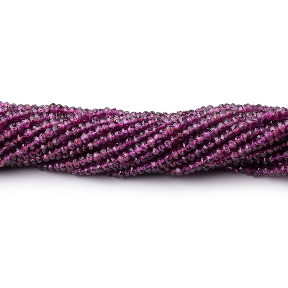 3mm Malaia Garnet Faceted Rondelle Beads 13 inch 190 pieces AA Rare - BeadsofCambay.com