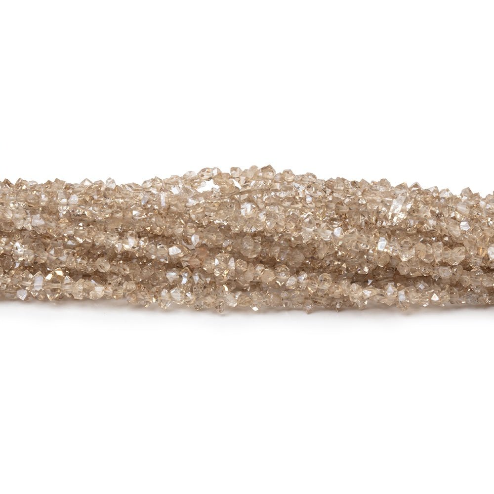 2-3.5mm Champagne Double Terminated Quartz Beads 15.5 inch 260 pieces - Beadsofcambay.com