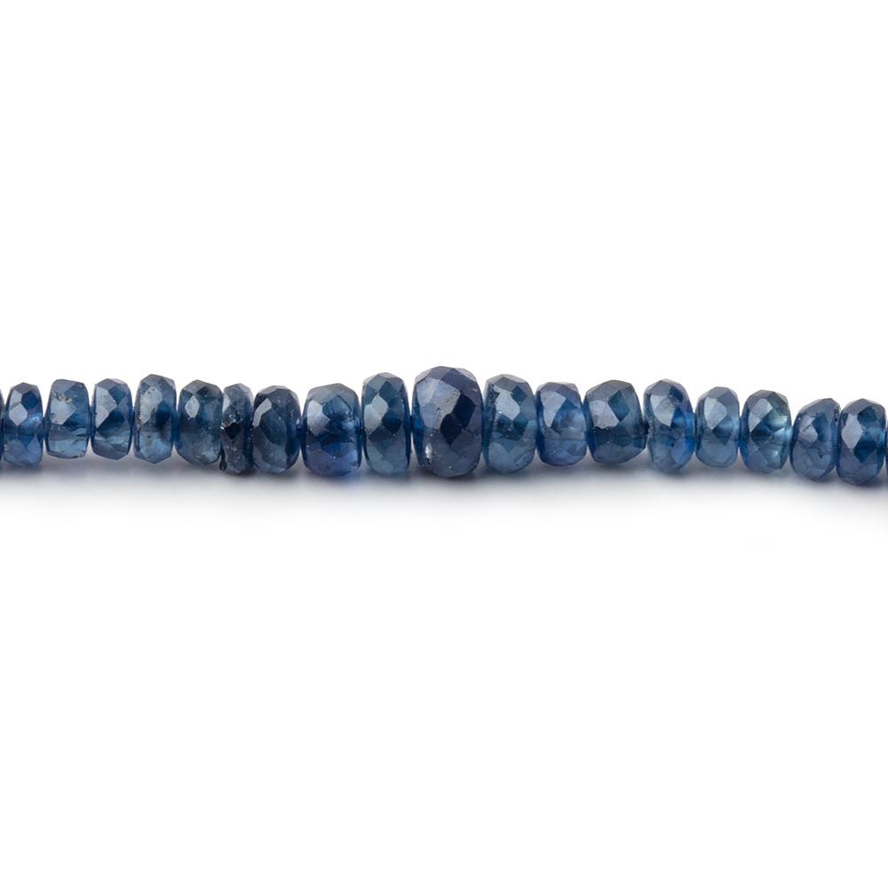 2 - 4mm Blue Sapphire Faceted Rondelle Beads 15.5 inch 245 pieces - Beadsofcambay.com
