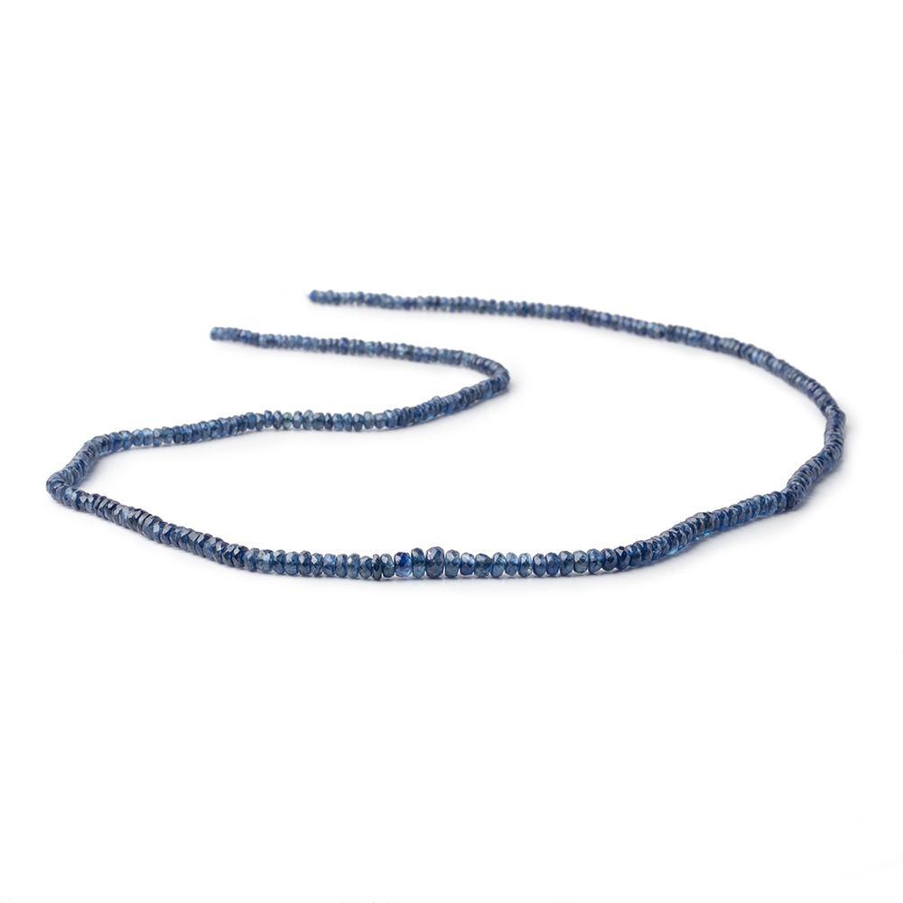 2 - 4mm Blue Sapphire Faceted Rondelle Beads 15.5 inch 245 pieces - Beadsofcambay.com