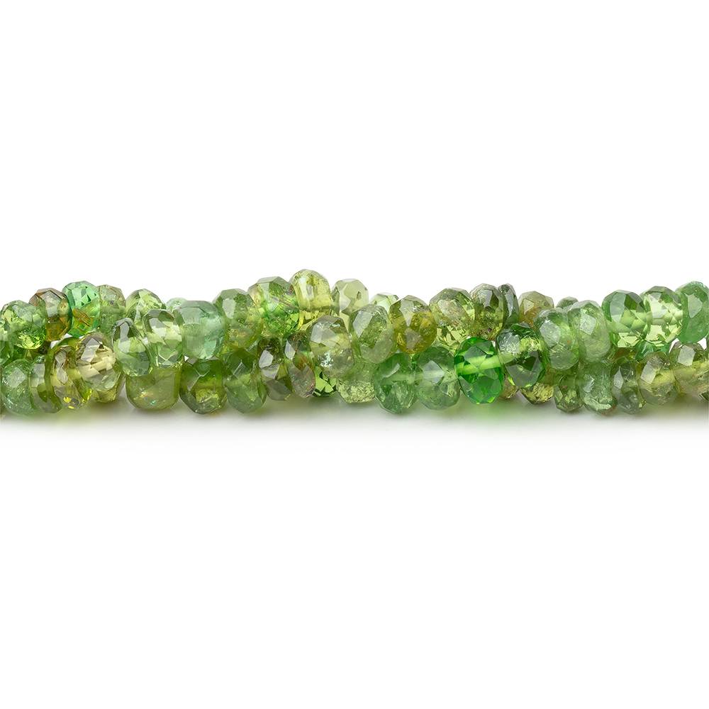 2-4mm Chrome Tourmaline Faceted Rondelle Beads 16 inch 250 pieces - Beadsofcambay.com