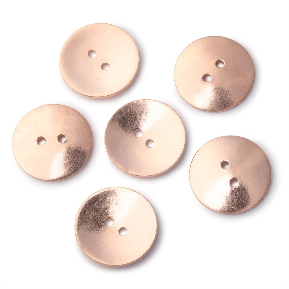 20mm Shiny Round Buttons Set of 6 - Beadsofcambay.com
