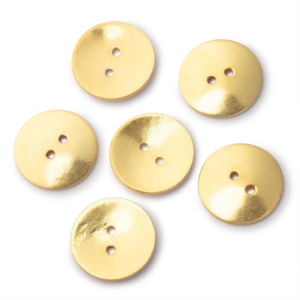 20mm Shiny Round Buttons Set of 6 - Beadsofcambay.com