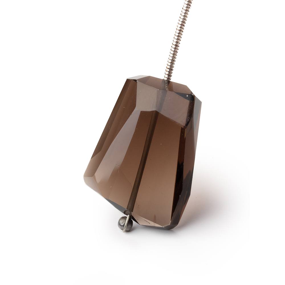 22x17mm Smoky Quartz Faceted Nugget Focal 1 Bead - Beadsofcambay.com