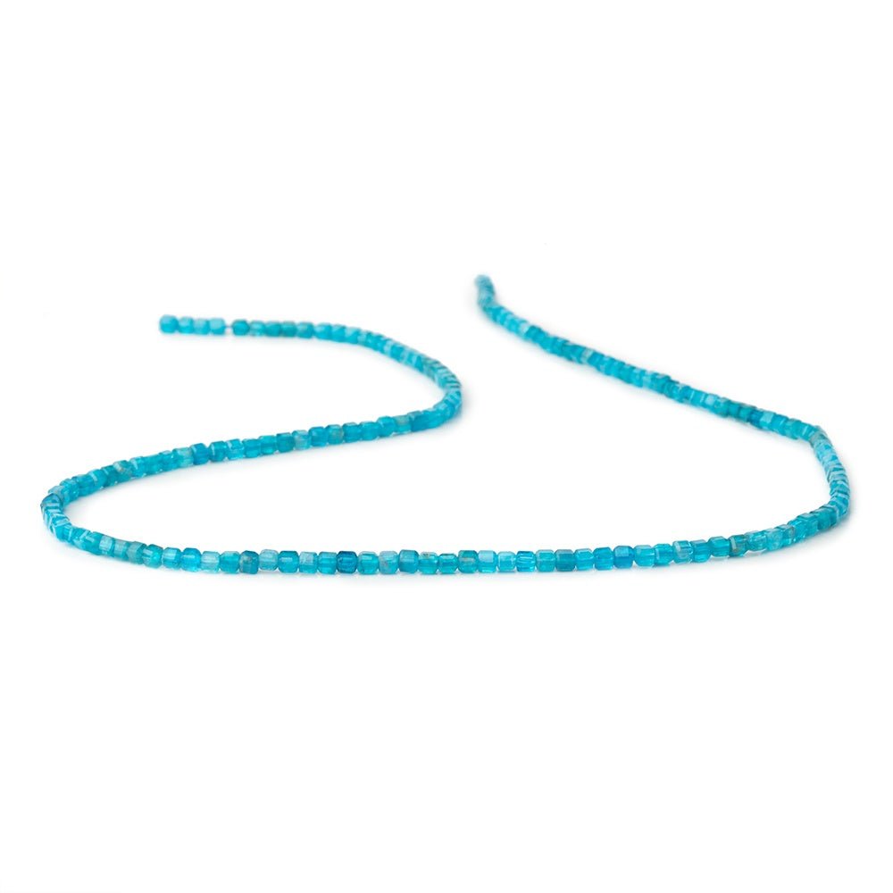 2.4mm Neon Apatite Micro Faceted Cube Beads 15 inch 156 pieces AA - Beadsofcambay.com