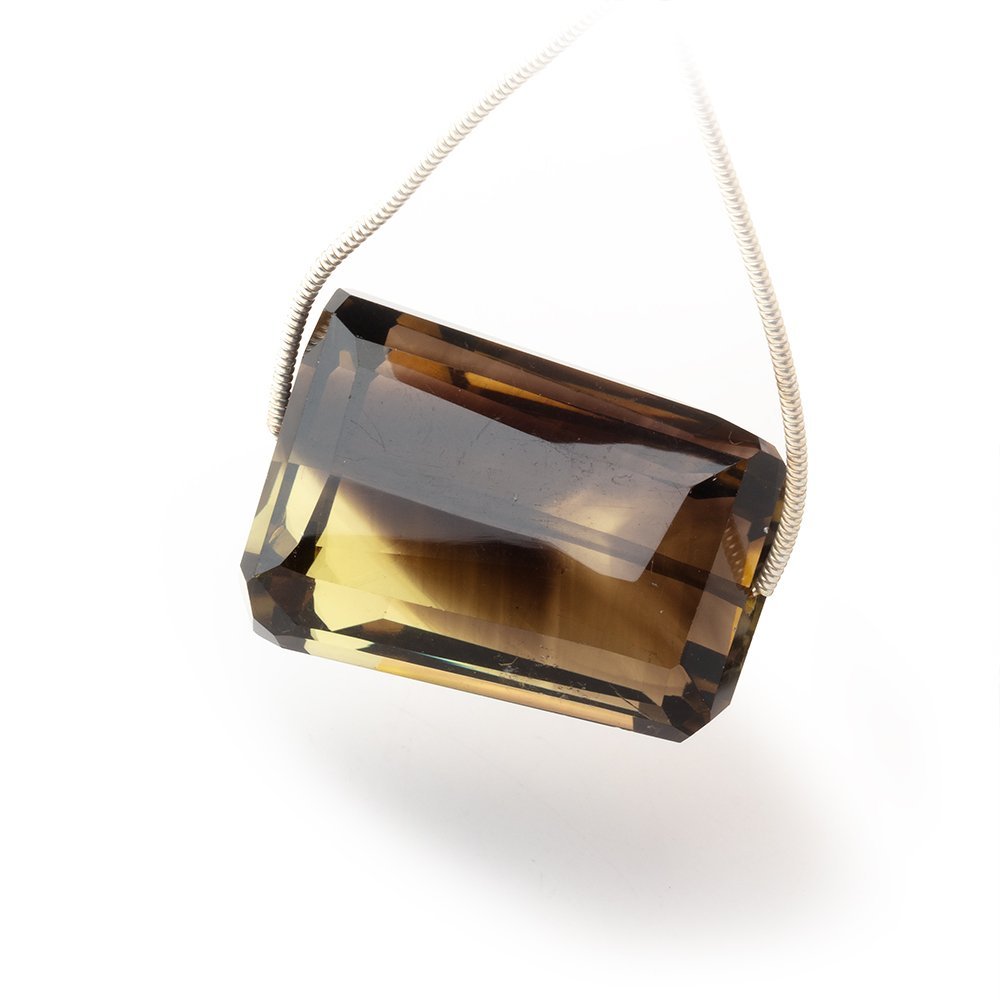 25 - 28mm Bi - Colored Quartz Faceted Nugget Focal 1 Bead - Beadsofcambay.com