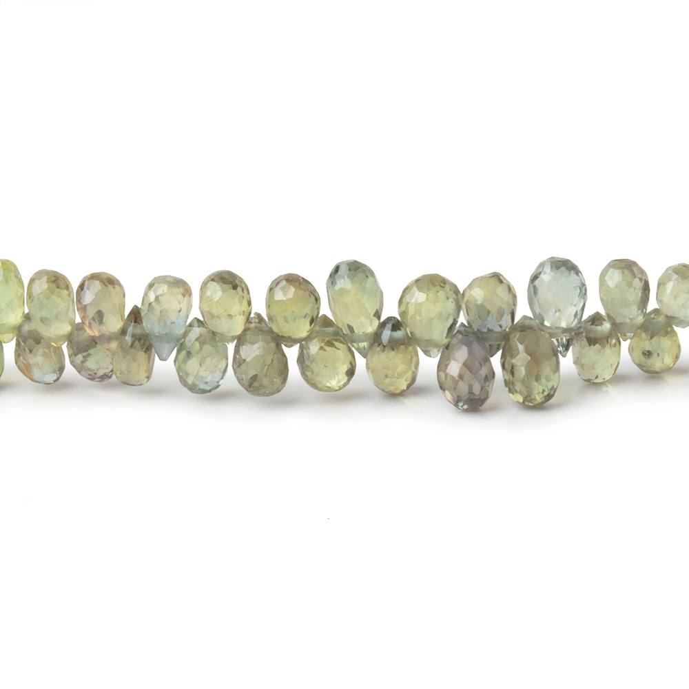 2.5-3.5mm Green Sapphire Micro Faceted Tear Drop Beads 18 inch 300 pieces AAA - Beadsofcambay.com